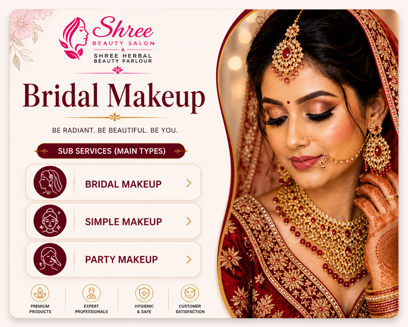 Bridal makeup service in Nidagundi